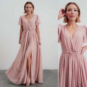 Baltic Born Kristina Maxi Dress in Dusty Rose and Rosy Brown dress